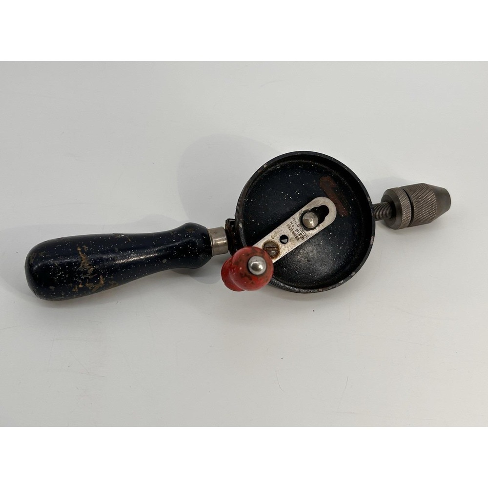 Vintage Stanley Handyman Eggbeater Hand Drill Crank H1221 Hy Lo‎ Drive Made USA